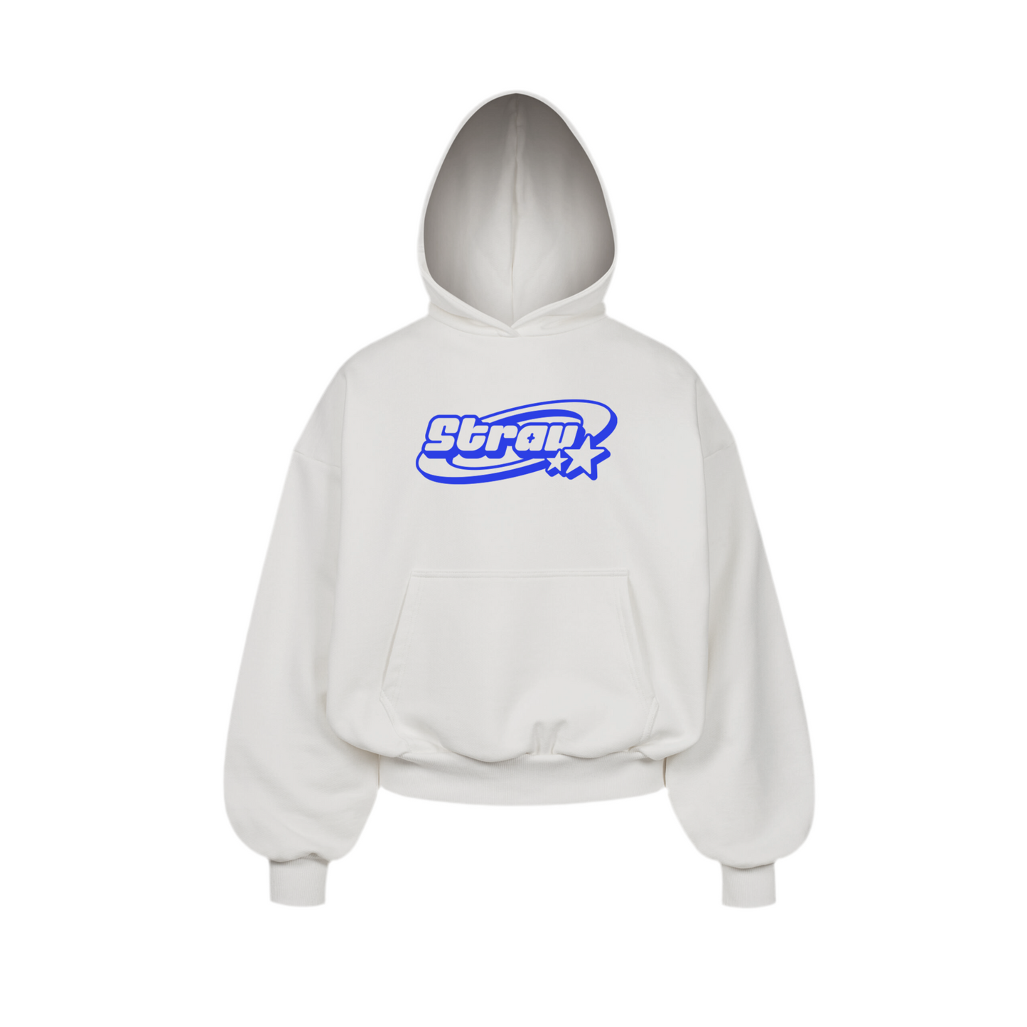 STRAV HOODIE- WHITE & BLUE